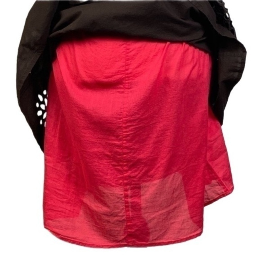 BODEN skirt in brown with pink underskirt and cut-out flower designs, 10-UK/6-US - Picture 5 of 12
